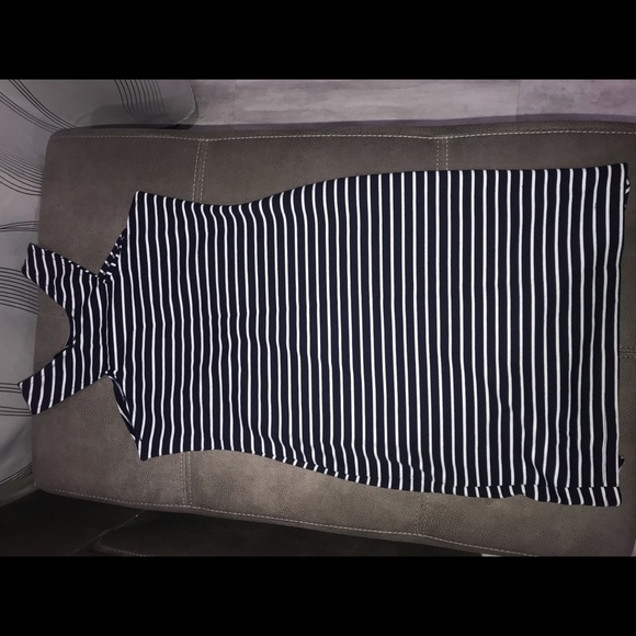 Zara Asymmetric Striped Dress - Picture 4 of 8